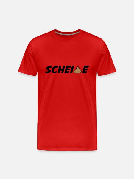 scheisse - Männer Premium Bio T-Shirt - Rot