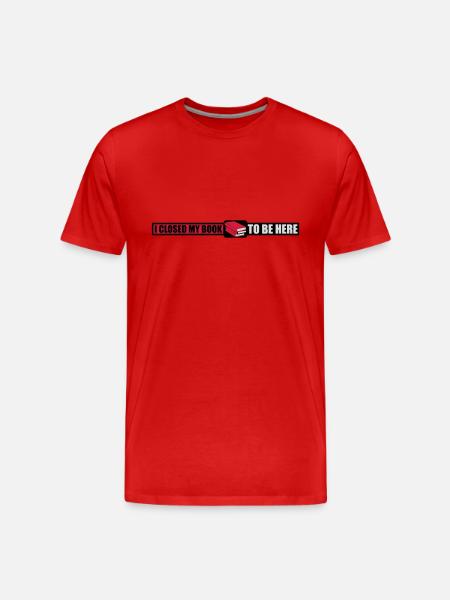 I closed my book - Männer Premium Bio T-Shirt - Rot