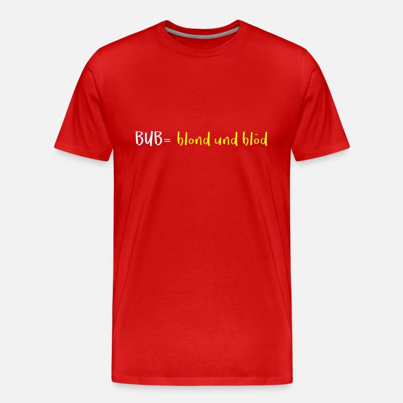 SVG Logo BUB - Männer Premium Bio T-Shirt - Rot