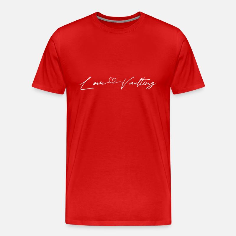 Stabhochspringer-Geschenk - Männer Premium Bio T-Shirt - Rot