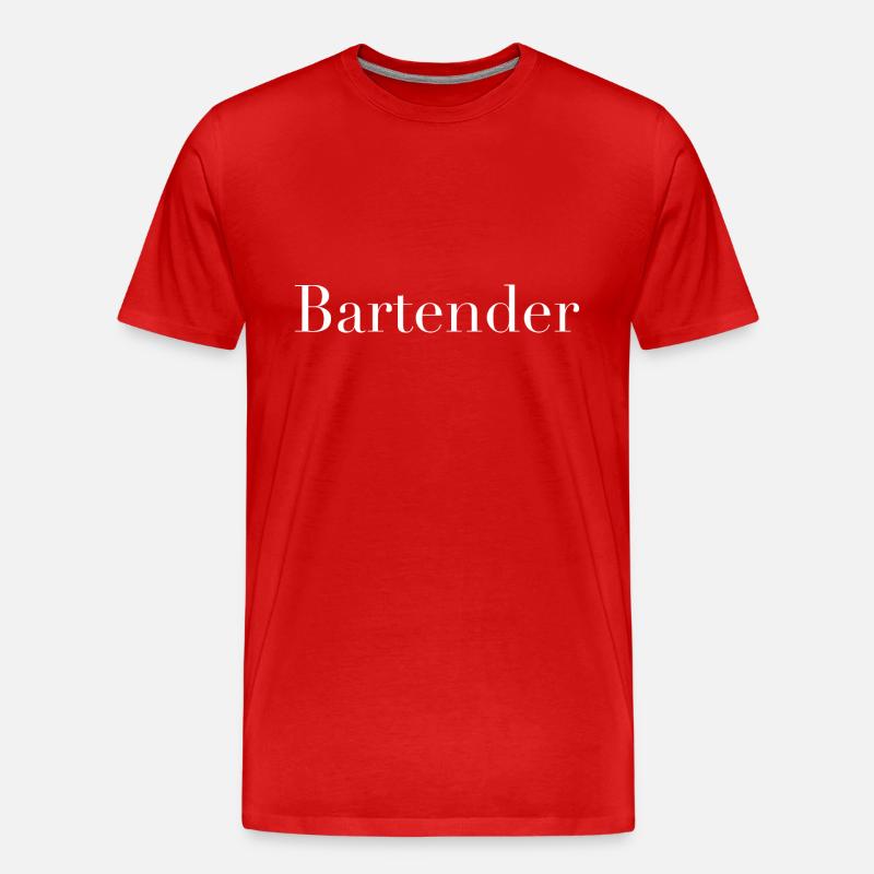 Bartender - Männer Premium Bio T-Shirt - Rot