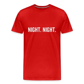 Nacht Nacht - Männer Premium Bio T-Shirt - Rot - Vorne - Damien (186cm)