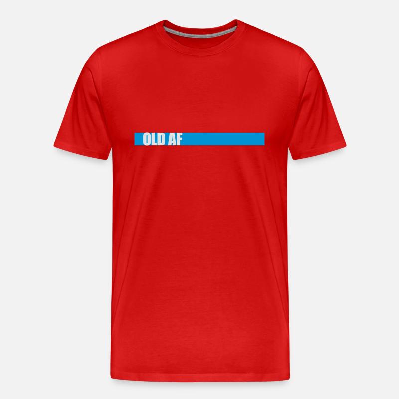 old AF Text Logo - Männer Premium Bio T-Shirt - Rot