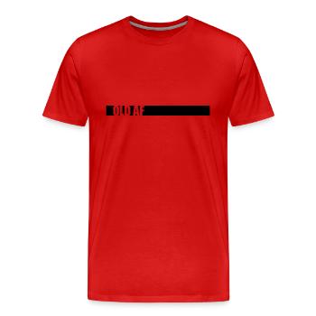 old AF Text Logo - Männer Premium Bio T-Shirt - Rot - Vorne - Damien (186cm)