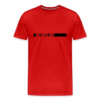 pas de jours de congé devis - T-shirt bio Premium Homme - rouge - Devant - Damien (186cm)