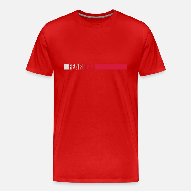 fearless Text Quote Design - Men's Premium Organic T-Shirt - red