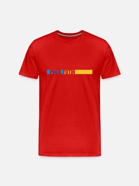 puck futin logo design - Men's Premium Organic T-Shirt - red