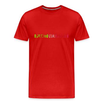 Planète sur le devis de profit - T-shirt bio Premium Homme - rouge - Devant - Damien (186cm)