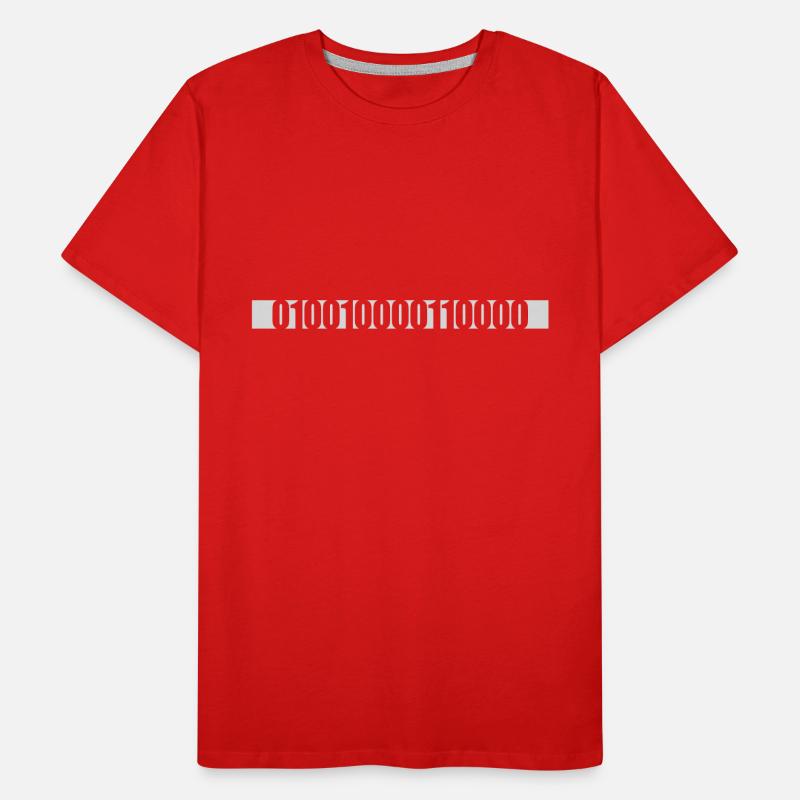 Langage de programme de code binaire T-shirt bio Premium Homme