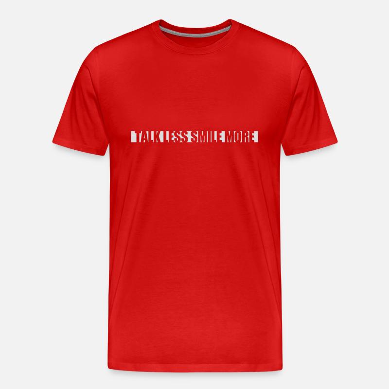 talk less smile more - Männer Premium Bio T-Shirt - Rot