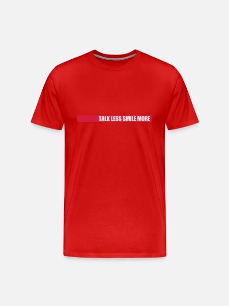 talk less smile more - Men's Premium Organic T-Shirt - red