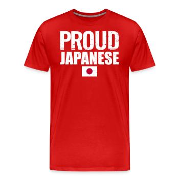 Fier Japonais Japon Drapeau japonais Japonais - T-shirt bio Premium Homme - rouge - Devant - Damien (186cm)