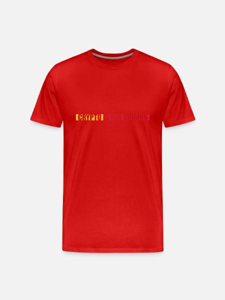 crypto is for virgins - Men's Premium Organic T-Shirt - red