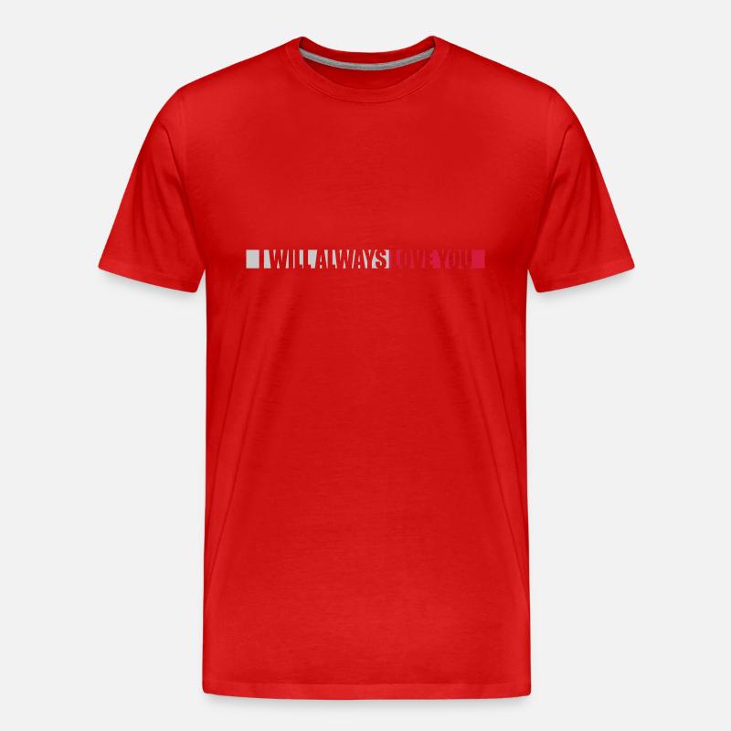 I will always love - Männer Premium Bio T-Shirt - Rot