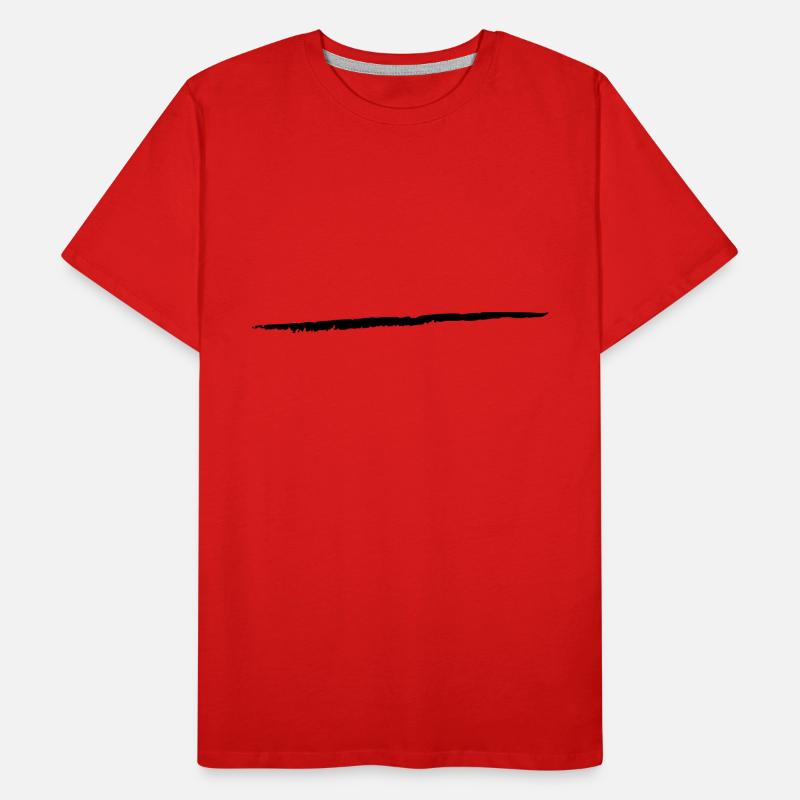 Stroke Art Brush Stroke Underscore Crack Line Men's Premium Organic T-Shirt