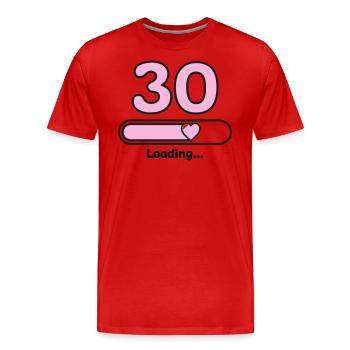30 years anniversary - Men's Premium Organic T-Shirt - red - Front - Damien (186cm)