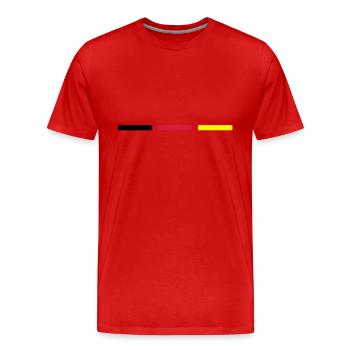 Deutschland Streifen - Männer Premium Bio T-Shirt - Rot - Vorne - Damien (186cm)