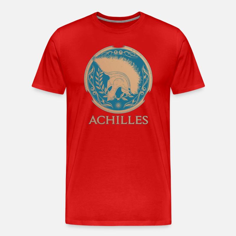 Achilles Griechischer Krieger - Männer Premium Bio T-Shirt - Rot