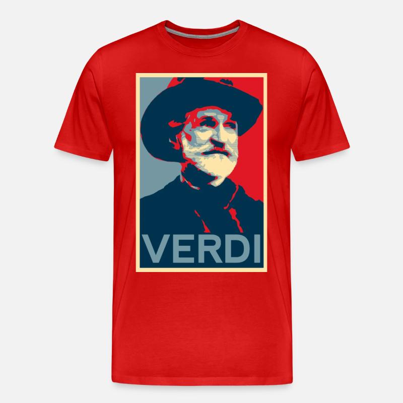 Giuseppe Verdi - Männer Premium Bio T-Shirt - Rot
