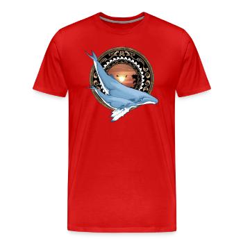 Baleine à bosse hawaïenne - T-shirt bio Premium Homme - rouge - Devant - Damien (186cm)
