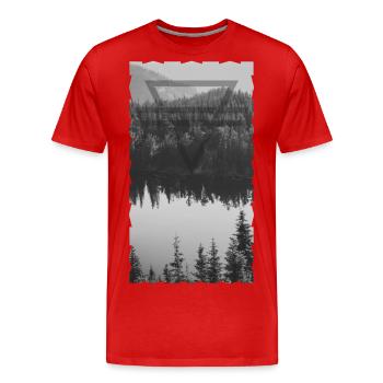 Forêt - T-shirt bio Premium Homme - rouge - Devant - Damien (186cm)