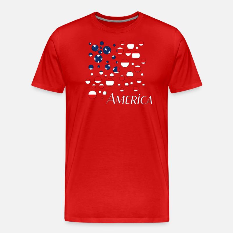 America - Männer Premium Bio T-Shirt - Rot