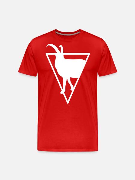 Triagnle - Chèvre - - T-shirt bio Premium Homme - rouge