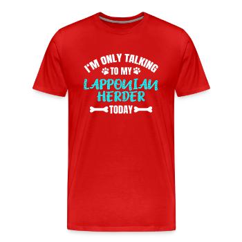 Lapponian Herder - Männer Premium Bio T-Shirt - Rot - Vorne - Damien (186cm)