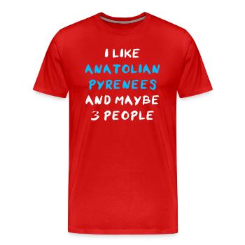 Anatolian Pyrenees - Men's Premium Organic T-Shirt - red - Front - Damien (186cm)