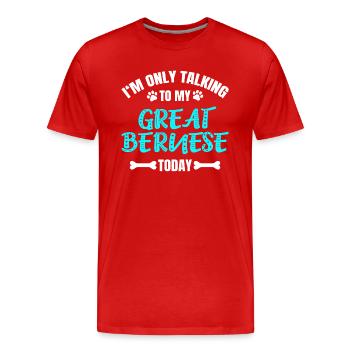 Great Bernese - Männer Premium Bio T-Shirt - Rot - Vorne - Damien (186cm)