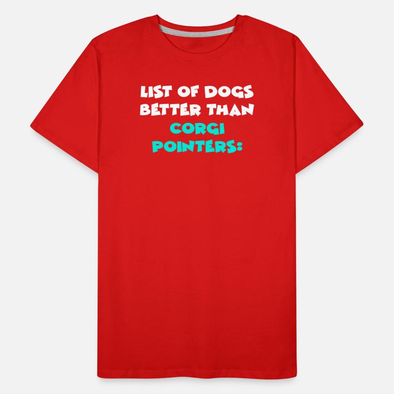 Corgi Pointers Men's Premium Organic T-Shirt