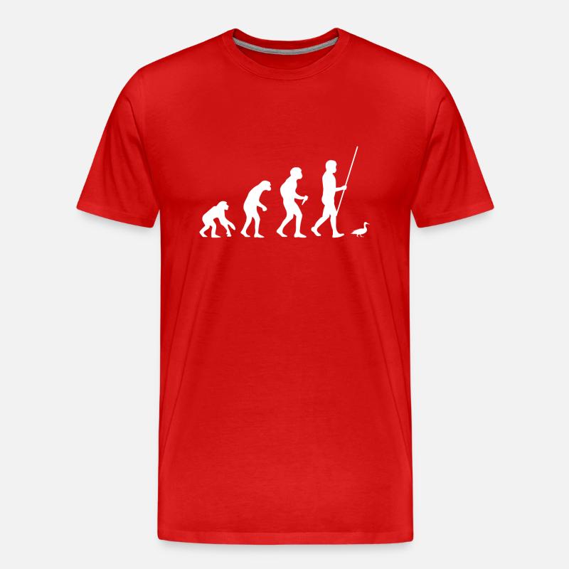 Ente Evolution - Männer Premium Bio T-Shirt - Rot