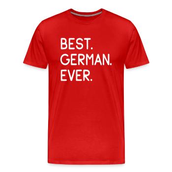 Meilleur allemand de tous les temps Bester Deutscher Staatsbürger - T-shirt bio Premium Homme - rouge - Devant - Damien (186cm)