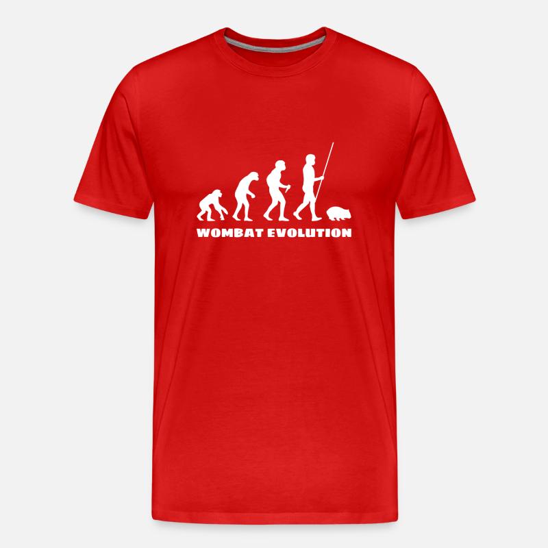 Wombat Evolution - Men's Premium Organic T-Shirt - red
