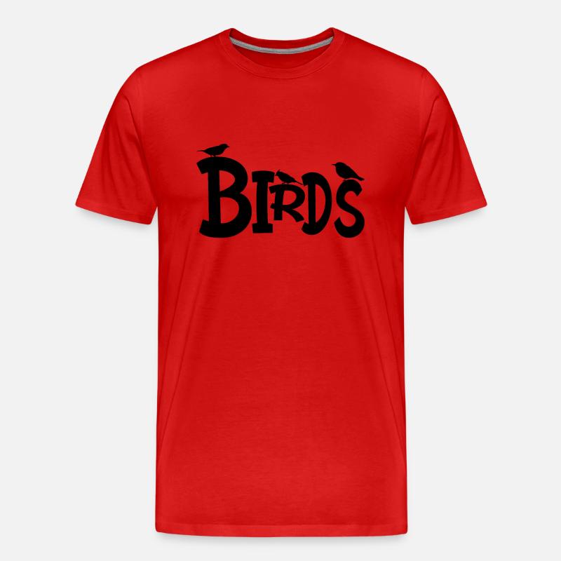 Birds - Budgie - Birdwatcher Gift idea - Männer Premium Bio T-Shirt - Rot
