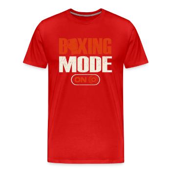 Boxer Quote I Beat People With A Boxing Gloves - Men's Premium Organic T-Shirt - red - Front - Damien (186cm)