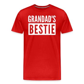 GRANDAD'S BESTIE - Men's Premium Organic T-Shirt - red - Front - Damien (186cm)