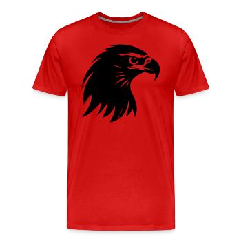 Aigle - T-shirt bio Premium Homme - rouge - Devant - Damien (186cm)