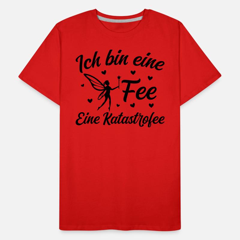 Ich bin eine Fee eine Katastrofee Männer Premium Bio T-Shirt