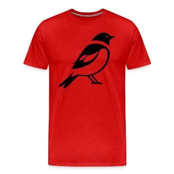 Little bird - Men's Premium Organic T-Shirt - red - Front - Damien (186cm)