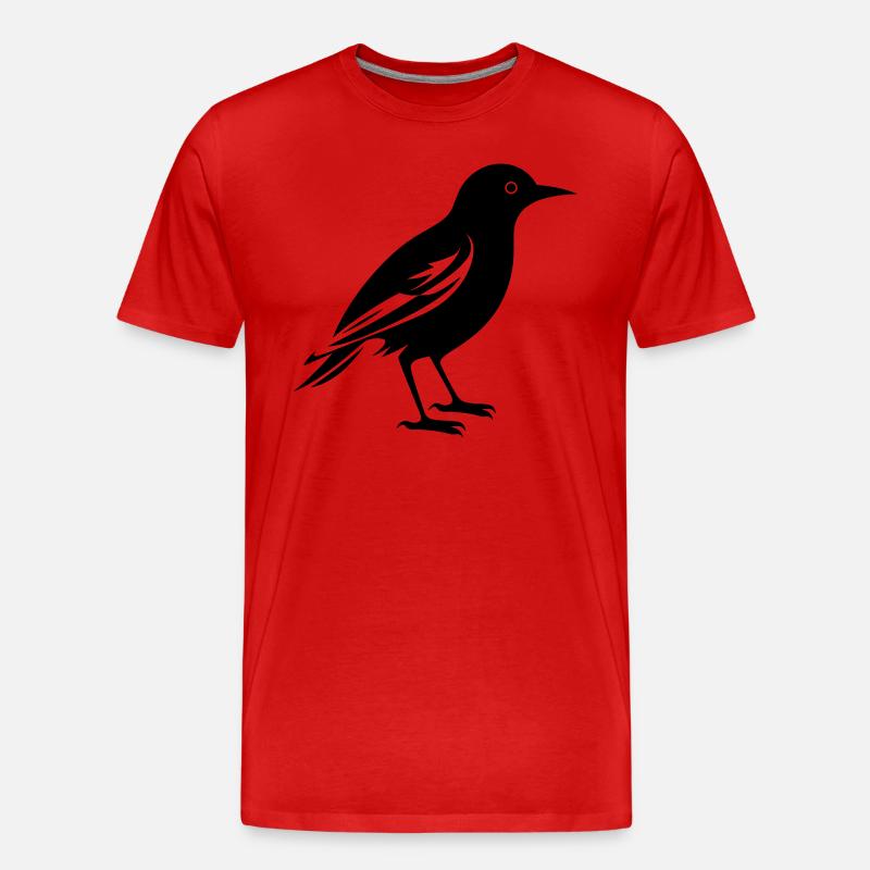 Vogel - Männer Premium Bio T-Shirt - Rot