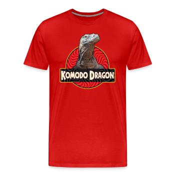 Komodo dragon Komodo dragon banded monitor - Men's Premium Organic T-Shirt - red - Front - Damien (186cm)