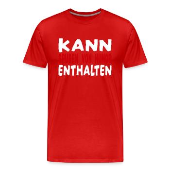 kann humor enthalten - Männer Premium Bio T-Shirt - Rot - Vorne - Damien (186cm)