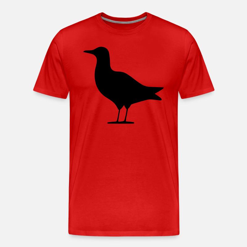 Vogel - Männer Premium Bio T-Shirt - Rot