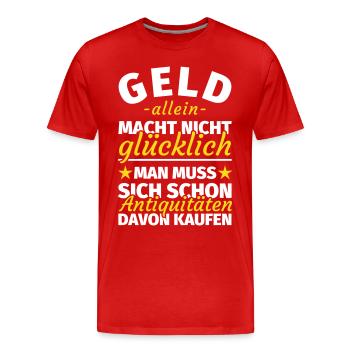 Antiquitäten Sammler - Männer Premium Bio T-Shirt - Rot - Vorne - Damien (186cm)