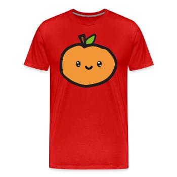 Orange - T-shirt bio Premium Homme - rouge - Devant - Damien (186cm)