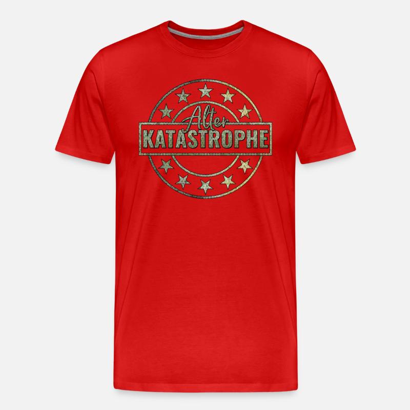 Alter Katastrophe - Männer Premium Bio T-Shirt - Rot
