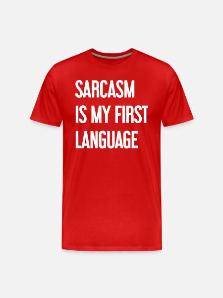 Sarcasm Pro - Men's Premium Organic T-Shirt - red