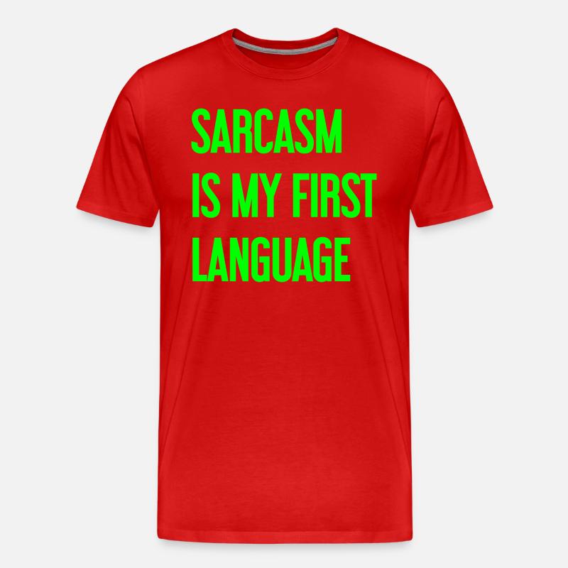 Sarkasmus-Profi - Männer Premium Bio T-Shirt - Rot