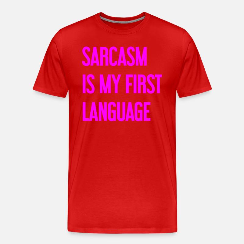 Sarkasmus-Profi - Männer Premium Bio T-Shirt - Rot